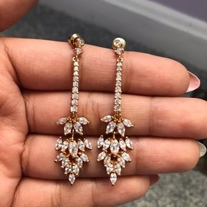 Rose gold dangle earrings